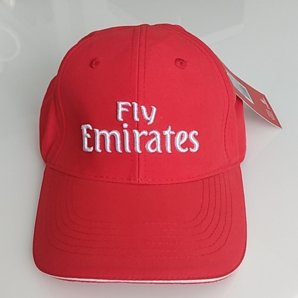 Fly Emirates Red Embroidered Cap